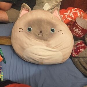 Squishmallows Tan and Gray Cat Plush